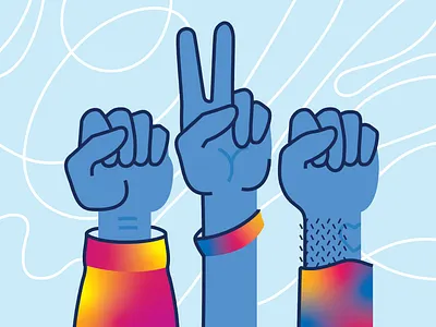 Peace and Pride graphic design illustration peace pride pride month