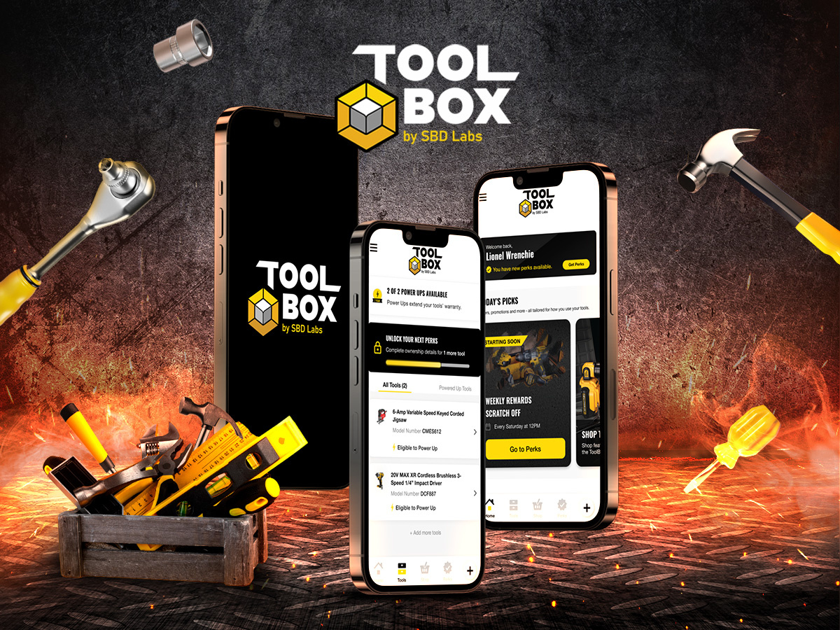 Stanley Black and Decker mobile app prototype ui user experience ux