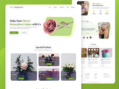 Blacksmith - Flower Shop Landing Page