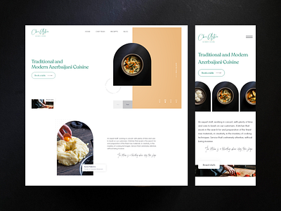 chezayten.com | Restaurant | UI design azerbaijan baku branding cello chef chezayten circle creative design gold green kerim letif meal menu restaurant ui ui design ux web design