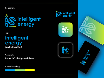 Modern Logo Design For Intelligent Energy app logo gradient logo latter i logo letter e logo logo agency