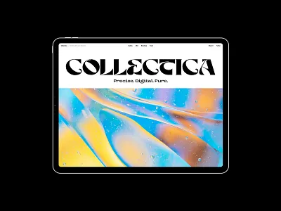 NFT Website abstract hero screen main page nft product page typography web 3.0