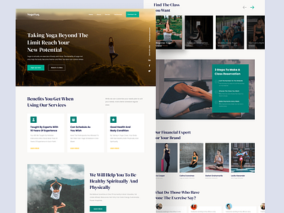 🧘‍♂️YogaYuq - Healthy Landing Page class clean design health healthy landing page meditation online clas sport ui ui design ux web design website yoga