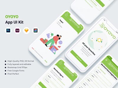 OYOYO- E commerce App UI Kit app ui application branding design e commerce grocery illustration merchant multipurpose sell seller store ui ux vector