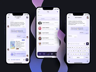 AREA — city guide app & UI kit app application chat chating design groups mobile ui ux