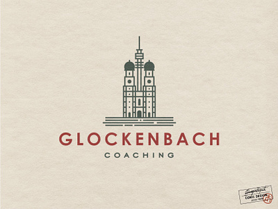 Glockenbach Coaching abstract advisory blue branding building business city clean coaching consulting design german germany line art logo river sans serif simple team vector