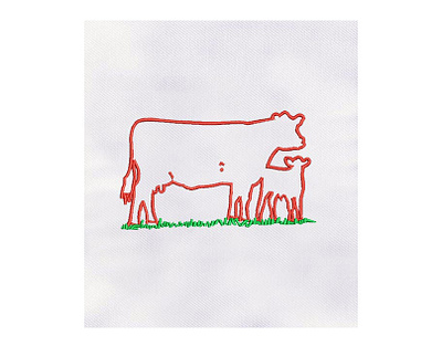 CATTLE EMBROIDERY DESIGN