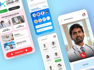 Doctor Consulting UI - Part 1 design doctor figma flat minimal photoshop ui user interface ux