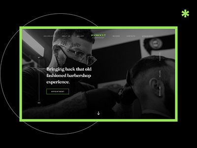 Gokocut | barbershop barber barbershop branding dark fashion ui uidesign website