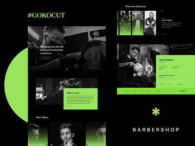 Gokocut | barbershop barber barbershop branding dark fashion ui uidesign website