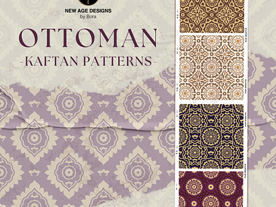 OTTOMAN KAFTAN PATTERNS Seamless Vector Patterns by Bora abstract pattern backdrops backgrounds clothing design fabric design fashion floral patterns islamic patterns oriental patterns ottoman kaftan patterns prints repeat patterns retro background royal stylized flowers textile design vector patterns vintage background wallpaper