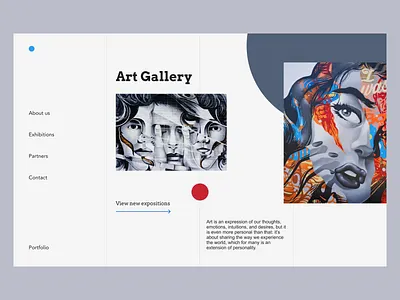 23 Daily UI. Art Gallery Website app art branding button design illustration inspiration logo minimalism neumorphic new trend ui ux website