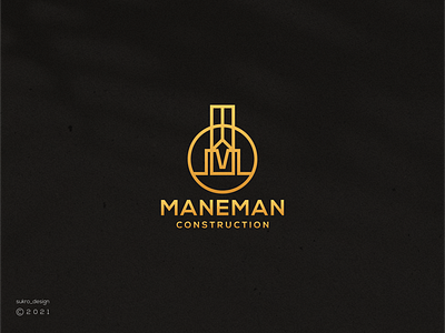 Maneman construction branding construction design graphic design icon illustration logo luxury minimal mlogo ui ux vector