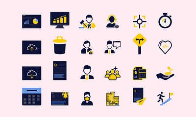 Business Icon Set challenge design icon icon design illustration logo logomark modern vector