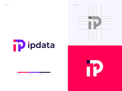 IP Data Company Logo - IP Letter Logo Design brand identity branding branding design business logo concept corporate logo graphic design grid logo grid system logo ip ip company logo ip data company ip data logo ip letter ip logo design logo logo design logotype online company logo ui