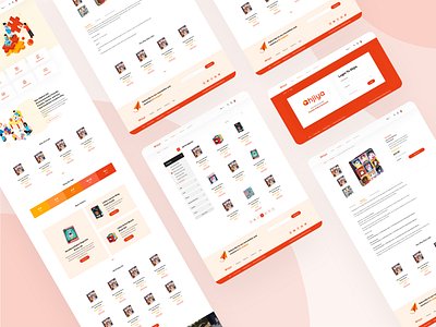 Ohjiya webiste clean design flat icons ui web website