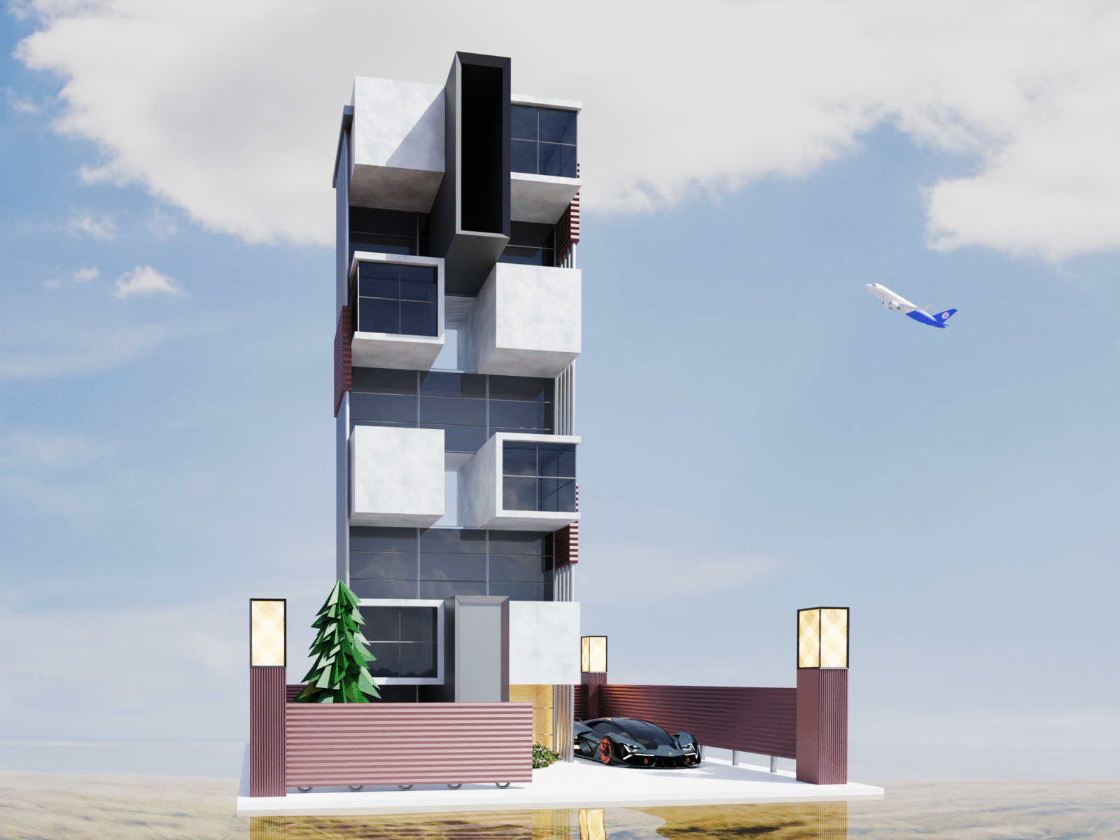 Building Design 2dbuilding 3dbuilding animation animationbuilding blender building c4d home house lowpoly