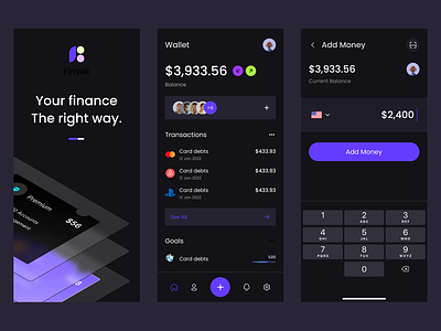 Fintech app design app app design app ui budgeting app clean clean app ui clean design clean ui clean ui ux dark theme finance app financial app design fintech fintech app modern modern app ui modern design ui ui ux