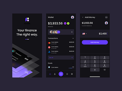 Fintech app design app app design app ui budgeting app clean clean app ui clean design clean ui clean ui ux dark theme finance app financial app design fintech fintech app modern modern app ui modern design ui ui ux