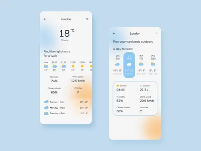 Weather app design app application color colors design illustration mobile ui ui elements ux vector weather