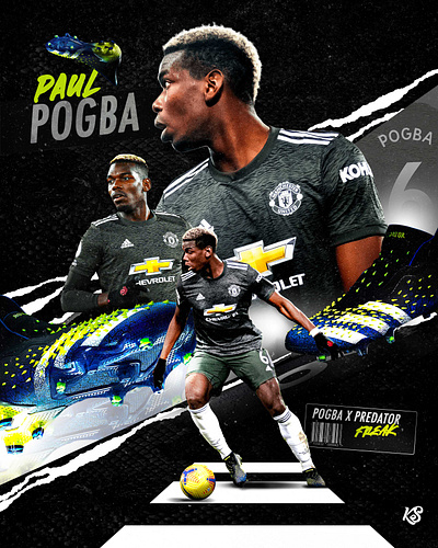 Paul Pogba - Predator Freak addidas art colours creative design design art designer football football club graphic graphic design illustration manchester united paul pogba predator sport