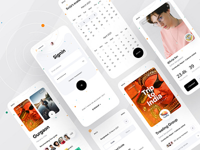 Easy Travel App UI. branding creative design dribbble best shot gradient illustration logo ofspace ofspace agency surja template ui ux