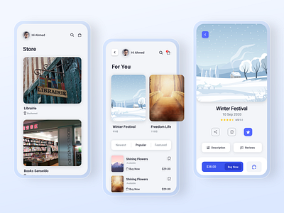 Book Store App - (UI/UX Design) adobe xd app app design app interface app mobile app ui book store design user experience user interface