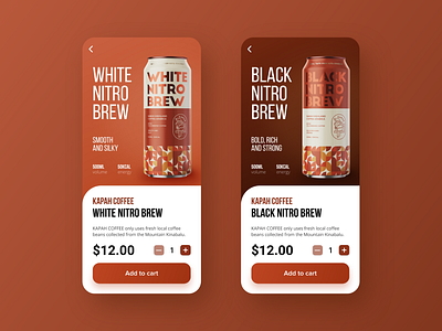 Coffee Shop App - Kapah Coffee app design beverage app branding cafe coffee app design coffee shop ecommerce graphic design interface design minimalist mobile app ui ui design ux design