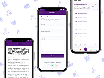 Contact us - Dar El Arkan app design icon ui ux