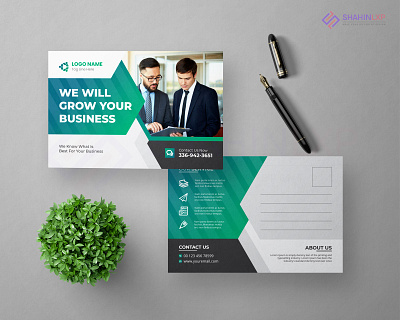 Creative Corporate Postcard design template. postcard project