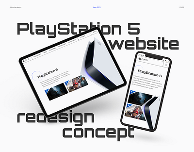PlayStation 5 website redesign concept design minimal ui web website