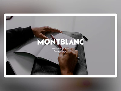 Montblanc - PowerPoint Slides animation design digital luxury microsoft pen powerpoint slide design slides watch