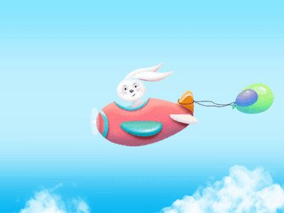 Airplane animation in Spine animation spine