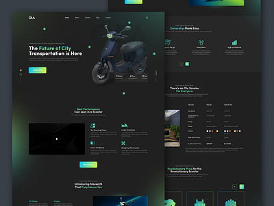 Ola S1 Scooter🛵 Landing Page Design💻 bike clean ecommerce electric car electric scooter homepage landing page mobility mockup moped motorbike rechargeable scooter ride scooter tesla ui vehicle vespa web design website