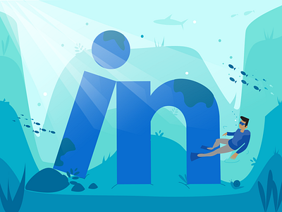 Flat Character Illustration art behance blue branding character design dribbble figma flat graphic green illustration sea surfing swimming ui underworld vector web design