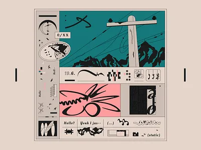 Hello? color palette colorful dark graphic illustration grid symbols vector vector art vector graphic vectorart