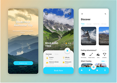 Travel App Concept app design figma graphic design icon vector