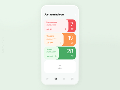 DailyUI 014 - Countdown app countdown dailyui design figma reminder ui