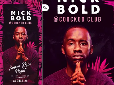 DJ Super Mix Rack Flyer deejay nightclub template