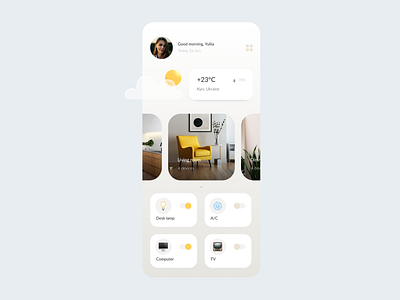 Smart home - home screen app design home screen iphone mobile smart home ui ux