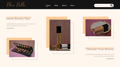 Makeup Products Review Website graphic design