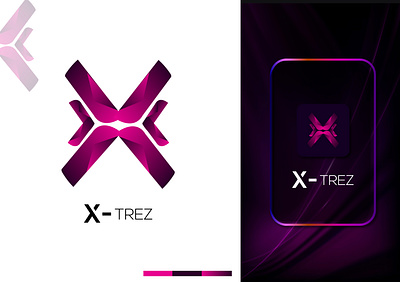 Modern X Logo branding design icon logo