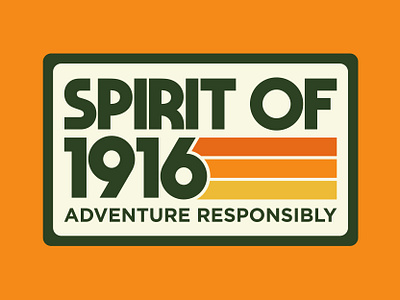 Spirit of 1916 natonal park service nature badge outdoor badge retro badge retro design retro lines retro outdoor badge thick lines