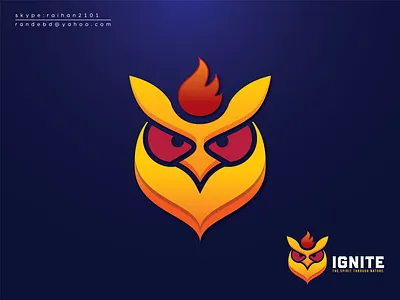 "IGNITE" logo branding creative flat icon lettering logo minimal
