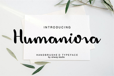 Humaniora Brush Font bold brand design brush font calligraphy calligraphy font design font handrawing illustration lettering logo signature font signature fonts type design typeface typography