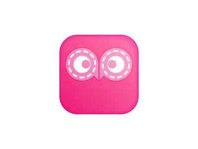 Owl Reels app icon cute feminine fun girl hoot ios owl pink