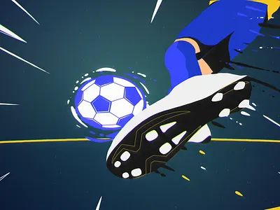 Football Championship promo animation ball football goal lines motion graphics pitch player