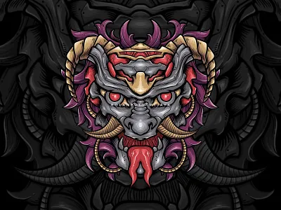 VINTAGE DEVIL DESIGN rolan putut wijaya devil devil logo procreate
