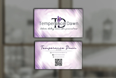 Business card design for Temperance Dawn business card design graphic design professional