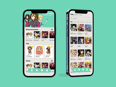 Manga Reader App app design graphic design ui ux